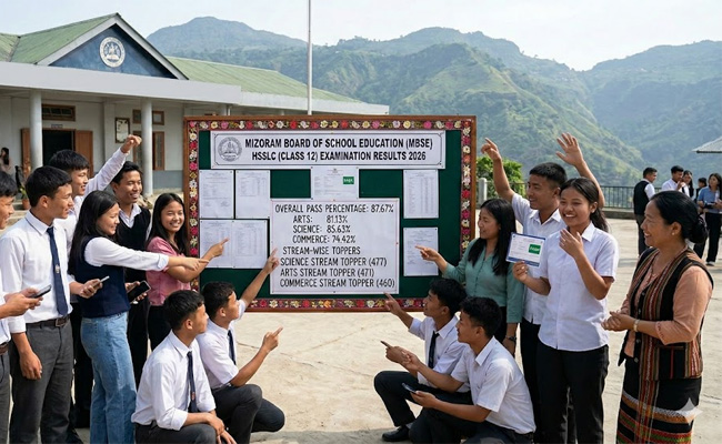Mizoram class 12 results out, pass percentage at 87.67